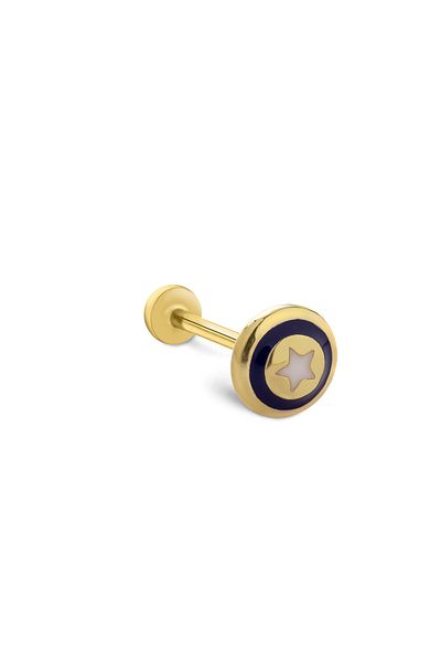 Fay Yamaner 14 Carat Gold Enamel Star Piercing