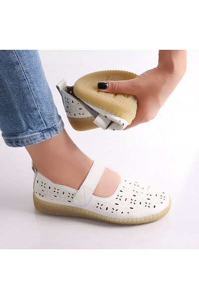 MODA STİL Women's casual white shoes made of Amata Eco-leather, 41