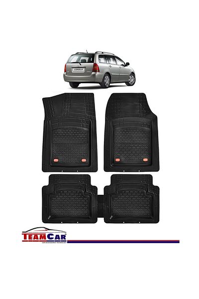 TEAMCAR ® Car Mats Tray Type Toyota Corolla E12 Combi (2001-2007) Black