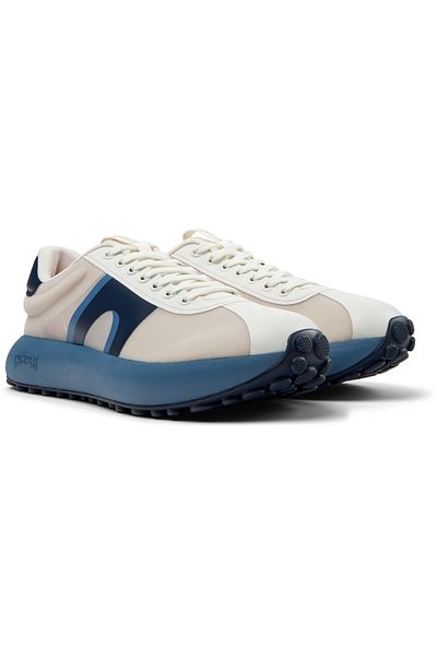 CAMPER Men's Blue/Grey Lace-Up Sneakers with Soft Sole & Mesh Detailing PelotasAthens