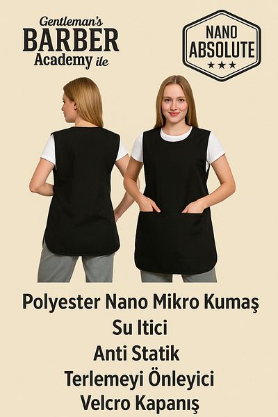 Nano Absolute Water Repellent Anti Static Hairdresser Apron Anti-Sweat Nano Fabric Velcro Closure Professional