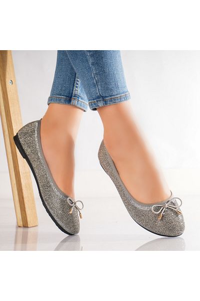 MODA STİL Women's Grey Ballerinas from Gano Textile, 37