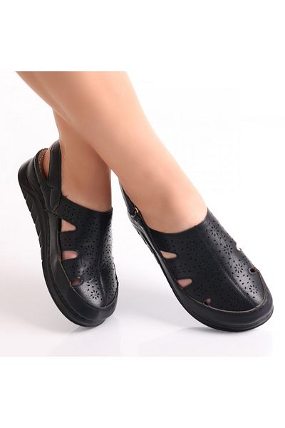 MODA STİL Women's Casual Shoes Black Made of Eco-Leather Cadida, 37