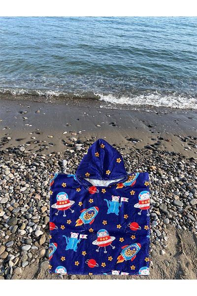 Dotamess Children's Poncho Beach Towel - Sea Towel
