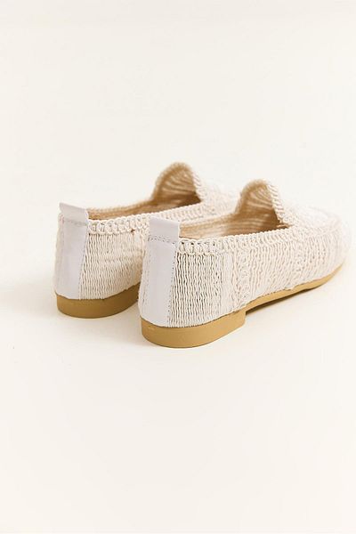 Raneel Kazançlı Alışveriş Knitted design women's flat shoes white