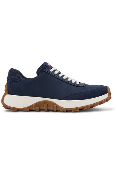 CAMPER Men's Blue Genuine Leather Running Sneaker with Hook And Loop, Comfort Sole DriftTrail
