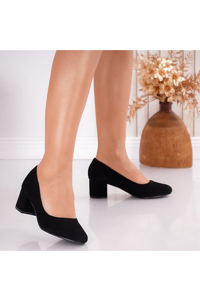 MODA STİL Women's Heeled Shoes Warts Made of Organic Suede Solo, 36