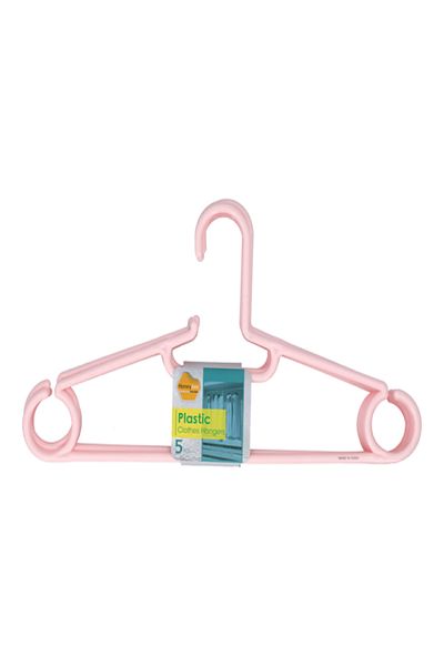 HONEYBEE 5-Piece High Quality Plastic Cloth Hanger Set
