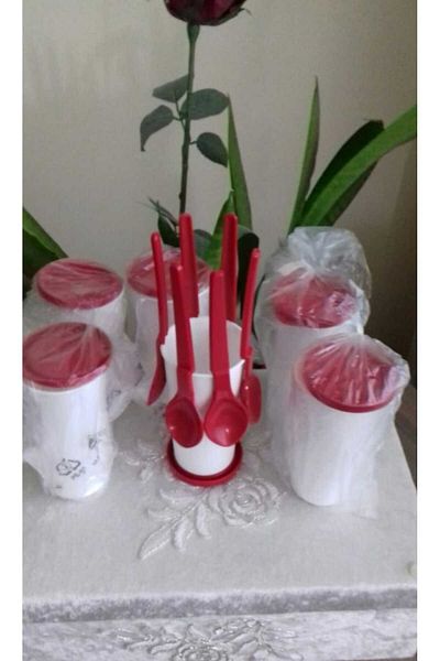 Tupperware 6 Yogurt Making Containers Red Label