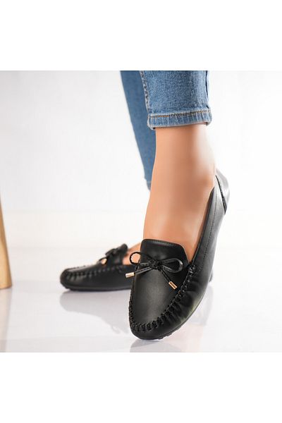 MODA STİL Women's Casual Black Shoes Made of Eco-Leather Amelia, 38