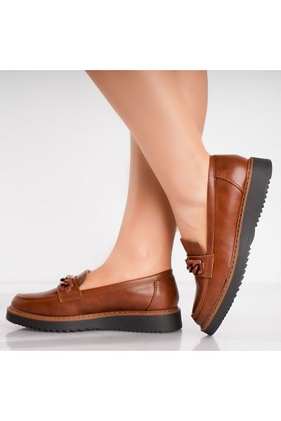 MODA STİL Women's casual shoes Camel made of Sahin Eco-leather, 37