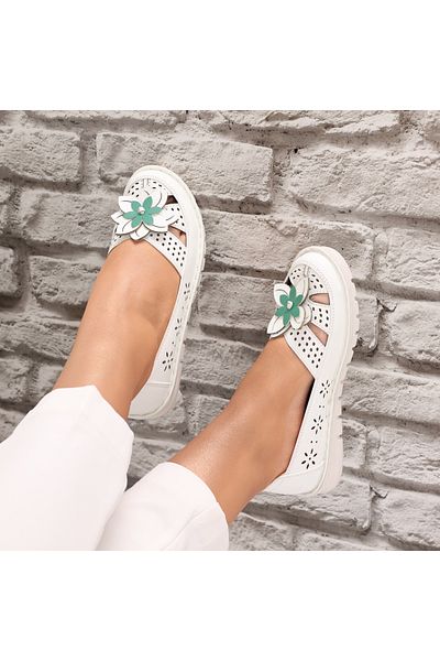 MODA STİL Women's Casual White Shoes Made of Etrona Ecological Leather, 40