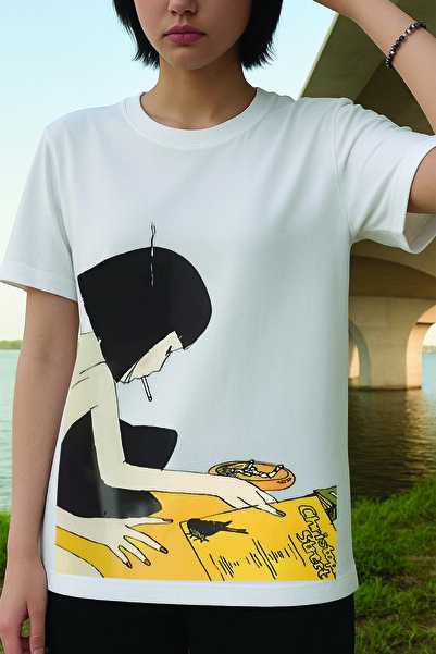 By Caspita Fashion Λευκό μπλουζάκι Lenithra Lamp Christopher Street με μπροστ...