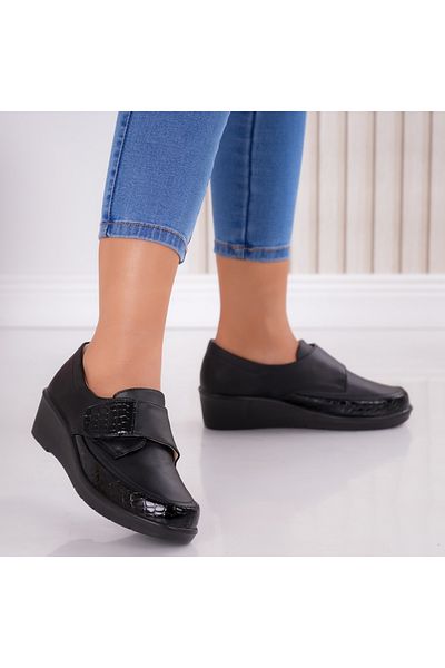 MODA STİL Women's Black Shoes Made of Revi Ecological Leather, 39
