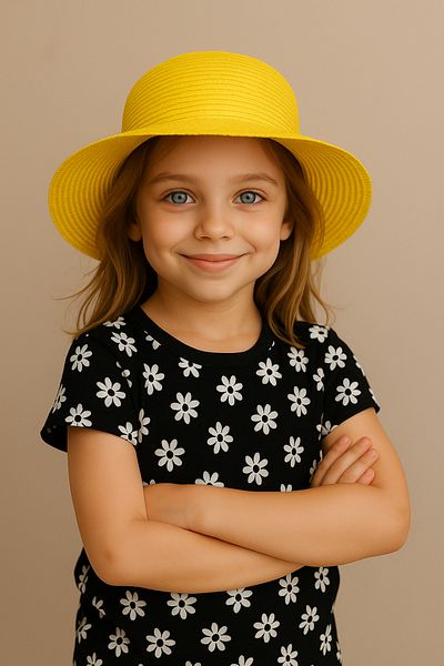 SUVE GOLD Girl's Straw Sun Hat – Summer, Uv Protection