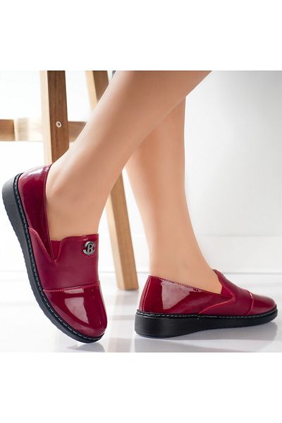 MODA STİL Women's Casual Red Shoes Made of Ecological Leather Droi, 39