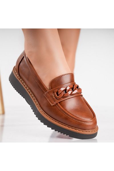 MODA STİL Women's casual shoes Camel made of Sahin Eco-leather, 37