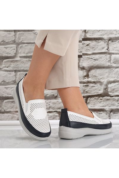 MODA STİL Women's Casual White Shoes Made of Araya Eco-Leather, 39