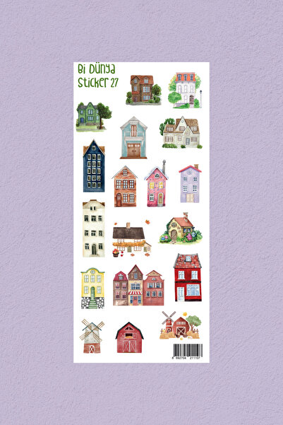 Bi Dünya Haber M27 – Renkli Evler Sticker Seti