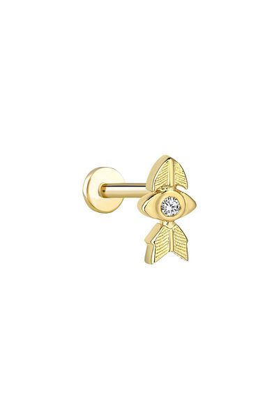 Fay Yamaner 14 Carat Gold Stone Design Piercing