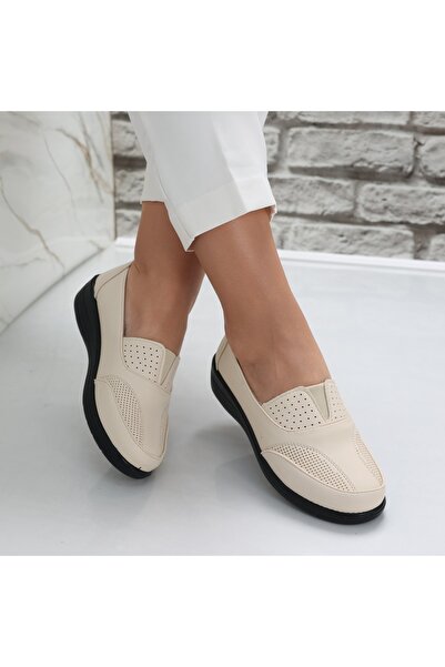 ADS Pantofi casual de damă, bej, din piele Risan, 41