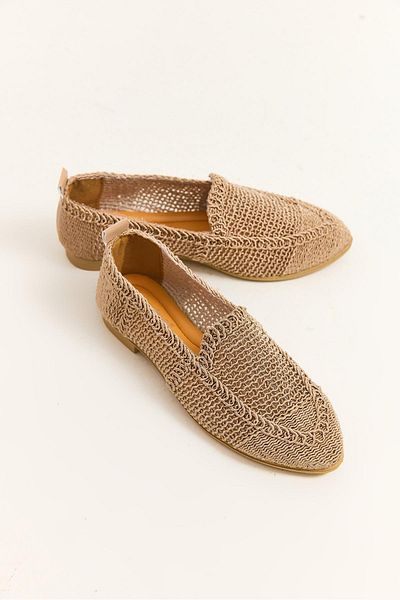 Raneel Kazançlı Alışveriş Knitted Design Women's Ballerina Shoes Mink