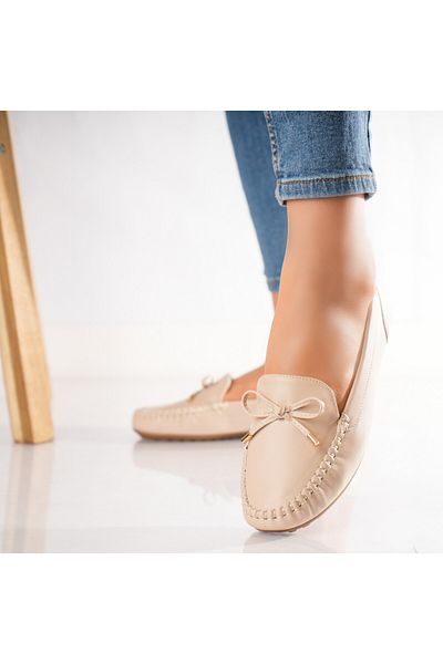 MODA STİL Women's casual shoes Beige made of Eco-leather Amelia, 39