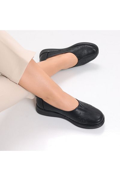 MODA STİL Women's casual shoes Black made of ecological leather Ilana, 40