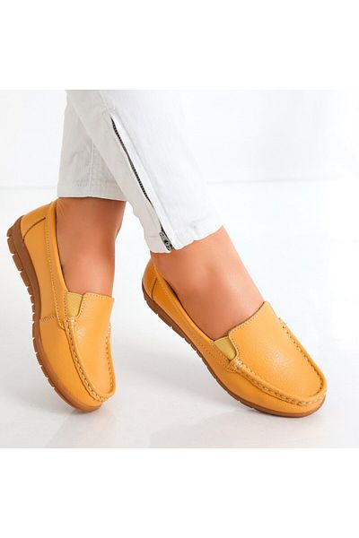 MODA STİL Women's casual shoes Camel made of natural leather Comoi, 38
