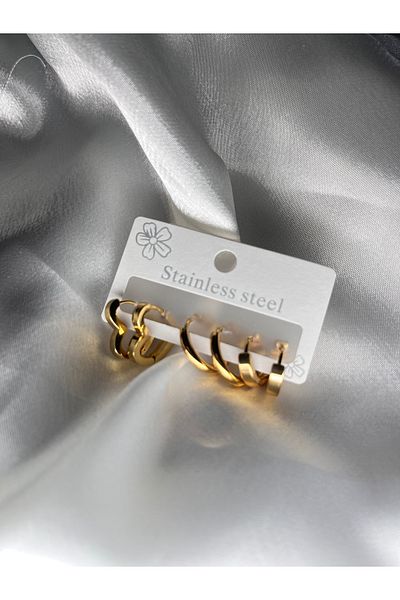 HİNESSA 3 Steel Earrings