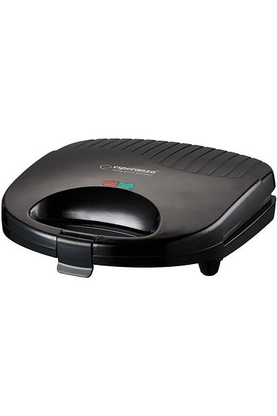 ESPERANZA Sandwich-Maker Esperanza, Putere 700 W, Suprafata Anti-aderenta, Indicator LED, Negru
