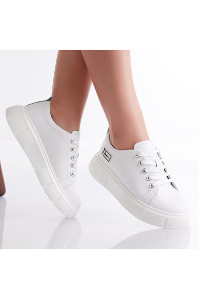 MODA STİL Women's casual shoes White made of natural leather Soyvi, 37