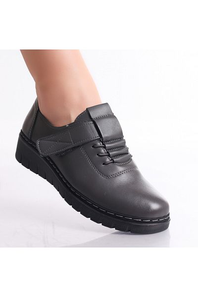 MODA STİL Women's casual shoes in gray eco-leather Magaly, 40