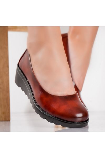 MODA STİL Women's casual shoes Bordeaux made of Asira Eco-leather, 37