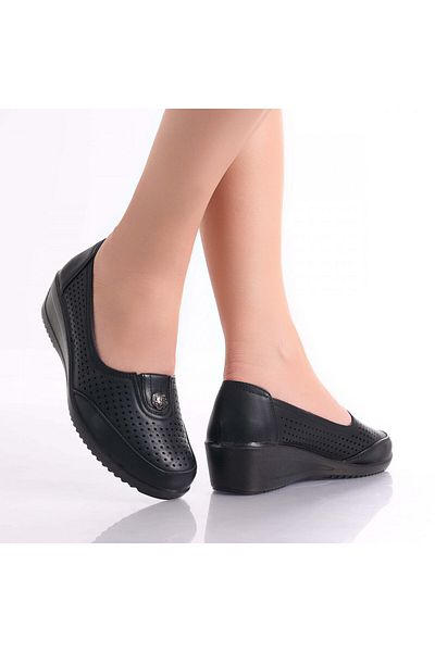 MODA STİL Women's casual shoes Black Ecological Leather Neleba, 38
