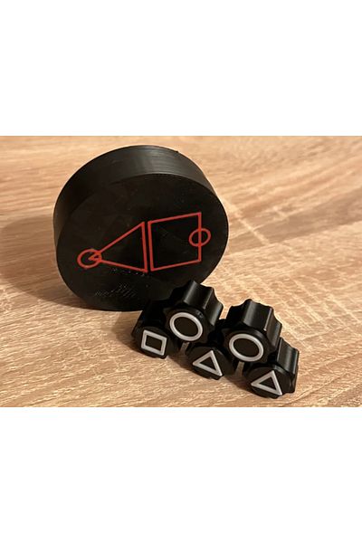 Morpiko Squid Game Gonggi Black Premium 5 Stone Game, Special Box, Sound and Heavy Stone Iron Ball