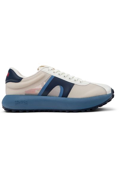 CAMPER Men's Blue/Grey Lace-Up Sneakers with Soft Sole & Mesh Detailing PelotasAthens