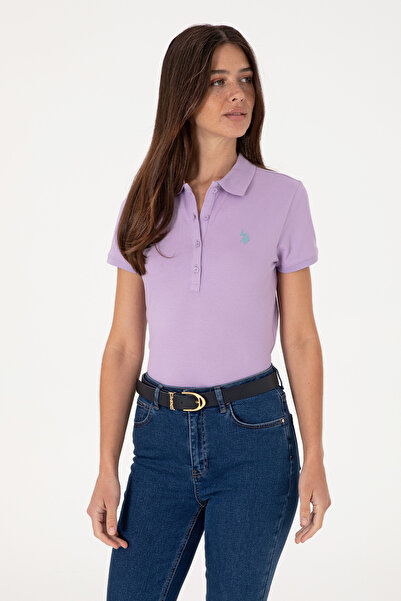 U.S. Polo Assn. Γυναικείο μπλουζάκι λιλά Basic 50300830-VR034