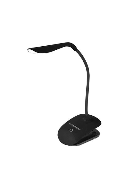 ESPERANZA LED lamp, Esperanza Deneb ELD104K, with clamp, flexible arm 21 cm, cable 110 cm, black