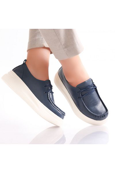 MODA STİL Women's casual shoes Navy Blue made of natural leather Jaile, 40