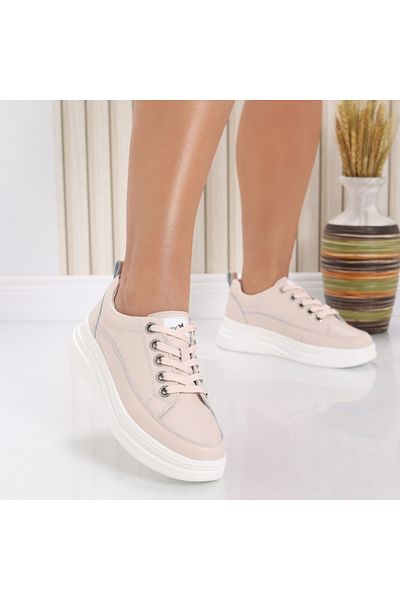 MODA STİL Women's casual shoes Pink made of natural leather Hory, 40