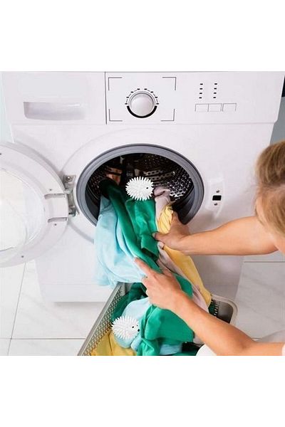 tedaks 2-Piece Hedgehog Model Hair Collector Anti-Wrinkle Clothes Drying Ball
