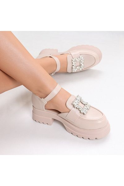 MODA STİL Women's Casual Shoes Beige Aninsa Ecological Leather, 38