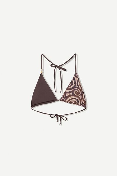 Bershka Spiral print bikini top