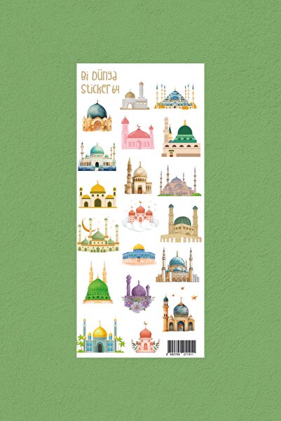 Bi Dünya Haber M64 – Colorful Mosque Islamic Sticker Set