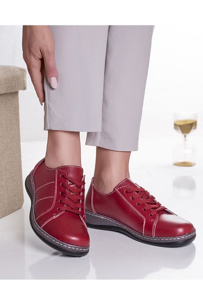 MODA STİL Women's casual red shoes made of genuine leather bety, 39