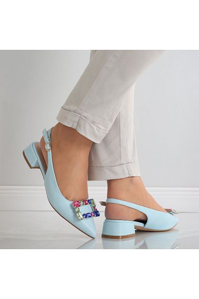 MODA STİL Women's Blue Shoes Made of Eco-Leather Enver, 37
