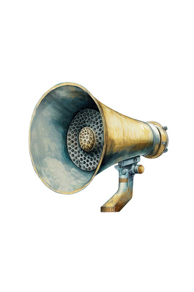 INOVATIX Set de 8 bucăți, autocolant megafon, INOVATIX®. 6 cm