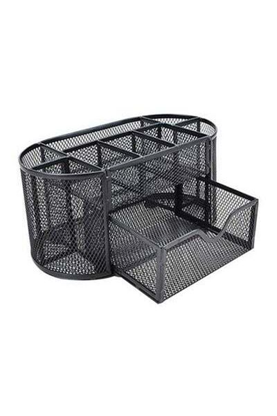 HALAMODO 9-Compartment Multi-Functional Desk Organizer Box Black
