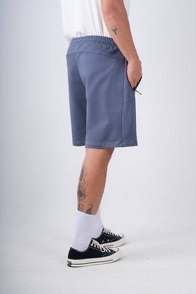 Behind Look Lace-Up Split Zipper Shorts Smoked